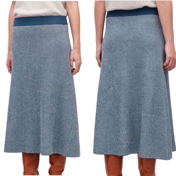 COS Dresses & Skirts - NWT COS Blue Knitted Pull On Midi Skirt